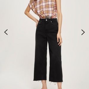 Topshop Cropped Wide Leg Jeans